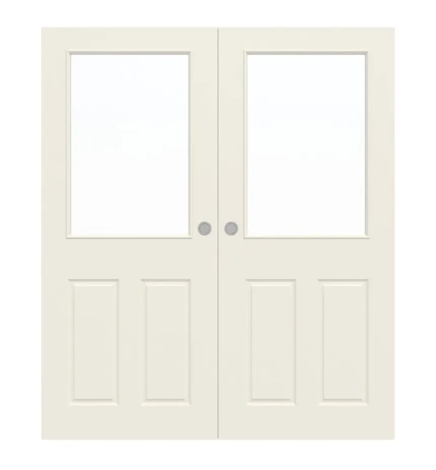 Widok frontowy modelu Provence Typ 4004-LA biały lakier dwuskrzydłowe drzwi przesuwne - Westag & Getalit
