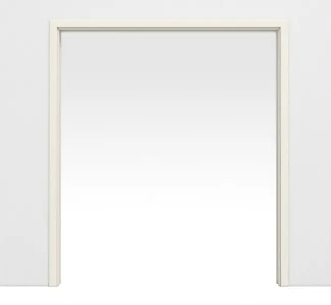 Widok frontowy dwuskrzydłowego systemu drzwi przesuwnych PortaLit klasyczna biel A223 chowanego w ścianę - Westag & Getalit