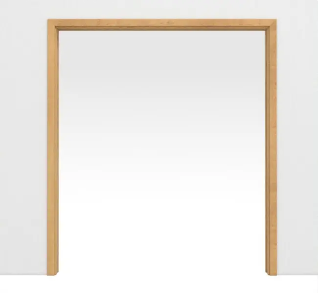 Widok frontowy dwuskrzydłowego systemu drzwi przesuwnych PortaLit klon rustykalny AH74 chowanego w ścianę - Westag & Getalit