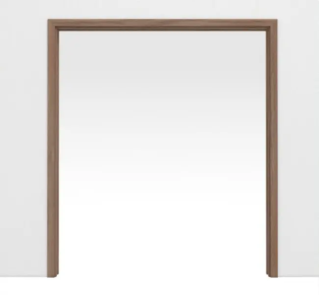 Widok frontowy dwuskrzydłowego systemu drzwi przesuwnych PortaLit orzech włoski Noce NU736 chowanego w ścianie - Westag & Getalit