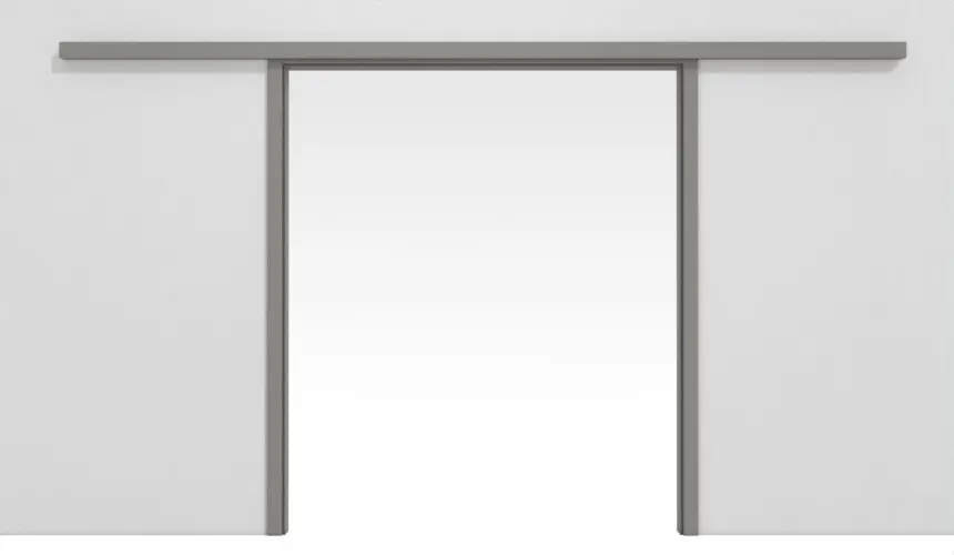 WESTAG dwuskrzydłowy system drzwi przesuwnych naścienny Kitt A 446 PortaLit CPL z ościeżnicą