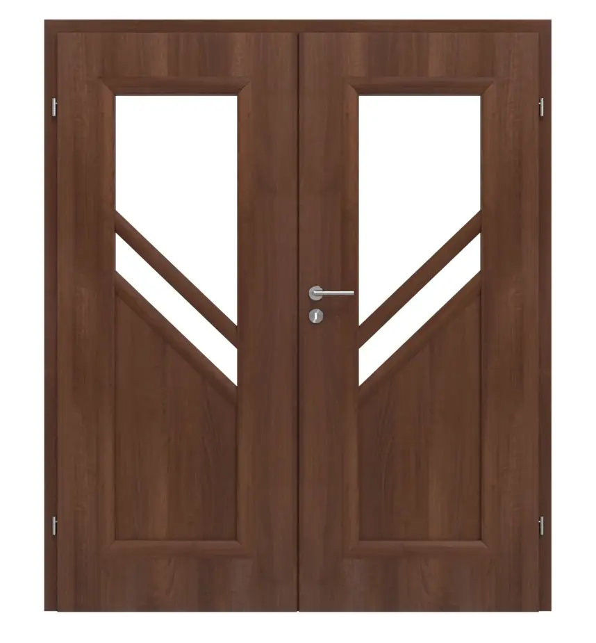 CLASSEN drzwi dwuskrzydłowe Antiope M2 orzech Primo z przeszkleniem wraz z ościeżnicą