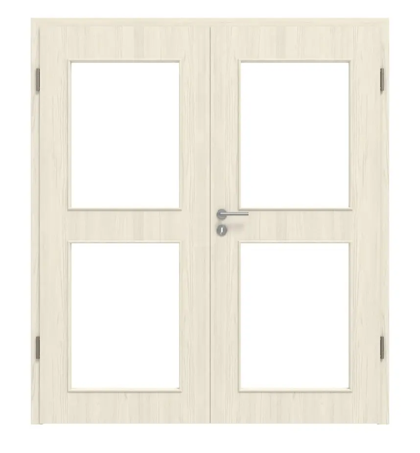 Widok frontowy modrzew lazura LA 12 Basic Durat drzwi 2-skrzydłowe z ościeżnicą - Huga