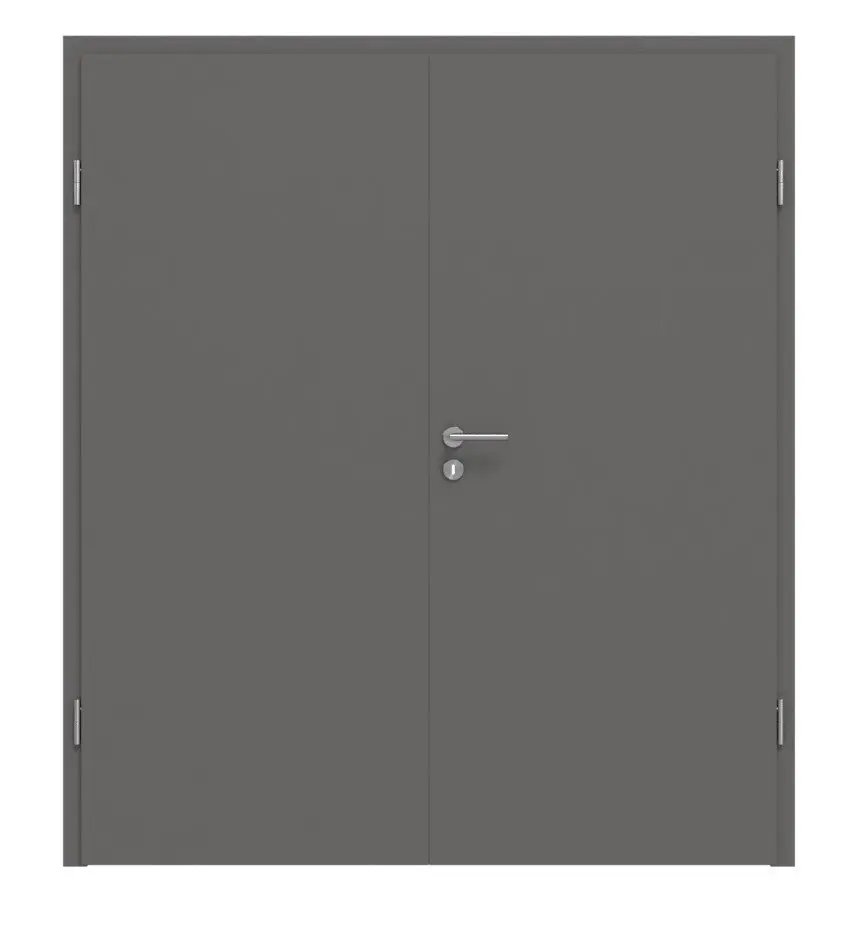 HÖRMANN Drzwi dwuskrzydłowe szary pył RAL 7037 lakier ProLine z ościeżnicą