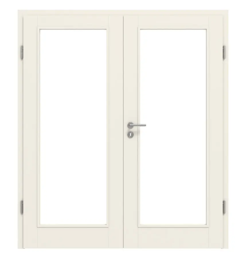 Widok frontowy: klasyczna biel RAL 9010 Westalack bretania 3004-LA drzwi dwuskrzydłowe - Westag & Getalit