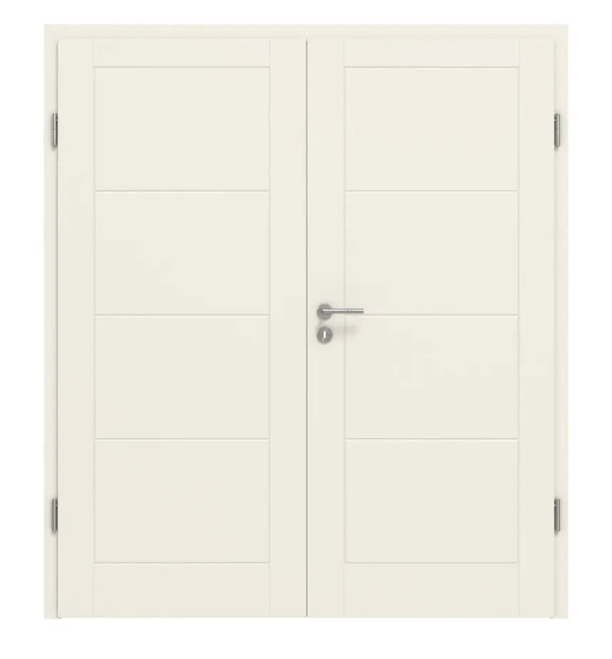 Widok frontowy: klasyczna biel RAL 9010 Westalack bretania 3004 drzwi dwuskrzydłowe - Westag & Getalit