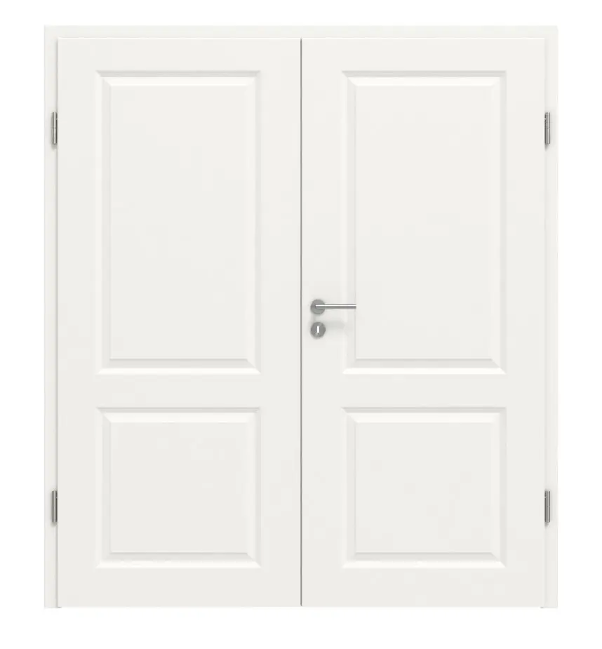 HÖRMANN Drzwi dwuskrzydłowe Carolina 1, biały lakier, ClassicLine, z ościeżnicą