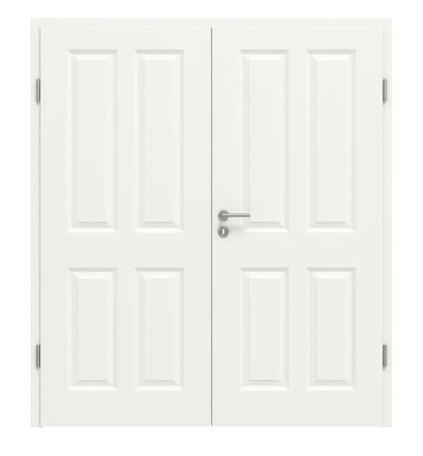 Widok frontowy Carolina 2 ClassicLine biały lakier drzwi dwuskrzydłowe z ościeżnicą - Hörmann