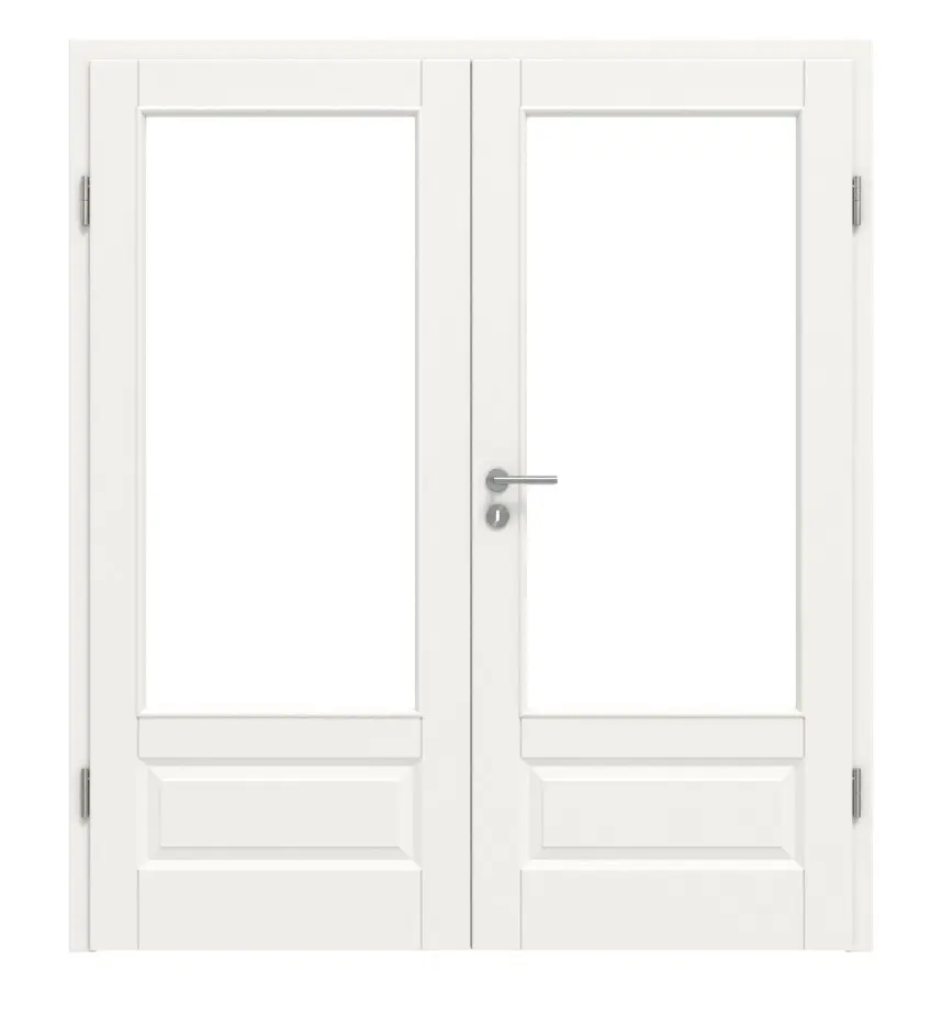 Frontansicht von Carolina 5 LA 3 ClassicLine Weißlack Doppelflügeltür inkl. Zarge - Hörmann
