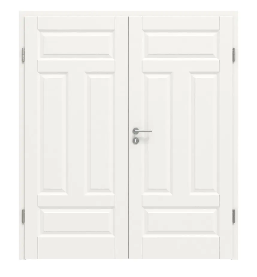 HÖRMANN drzwi dwuskrzydłowe Carolina 5 biały lakier ClassicLine z ościeżnicą