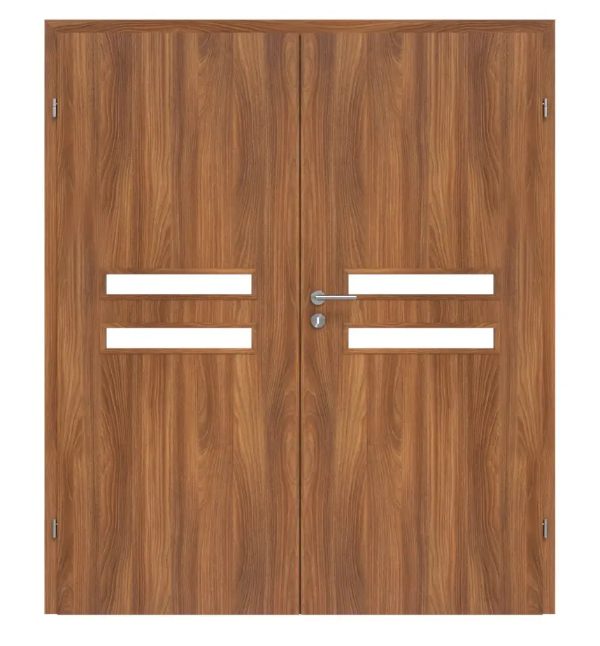 CLASSEN drzwi dwuskrzydłowe Century M2 akacja ST Primo z przeszkleniem wraz z ościeżnicą