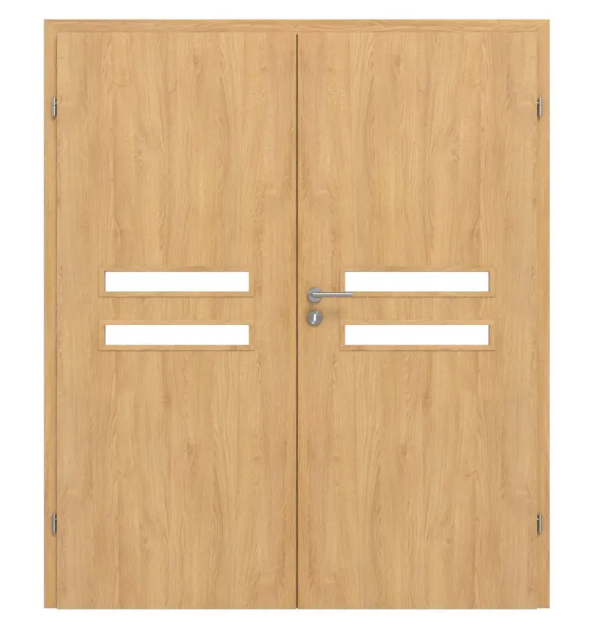 CLASSEN drzwi dwuskrzydłowe Century M2 dąb olejowane 3D Look z przeszkleniem i ościeżnicą