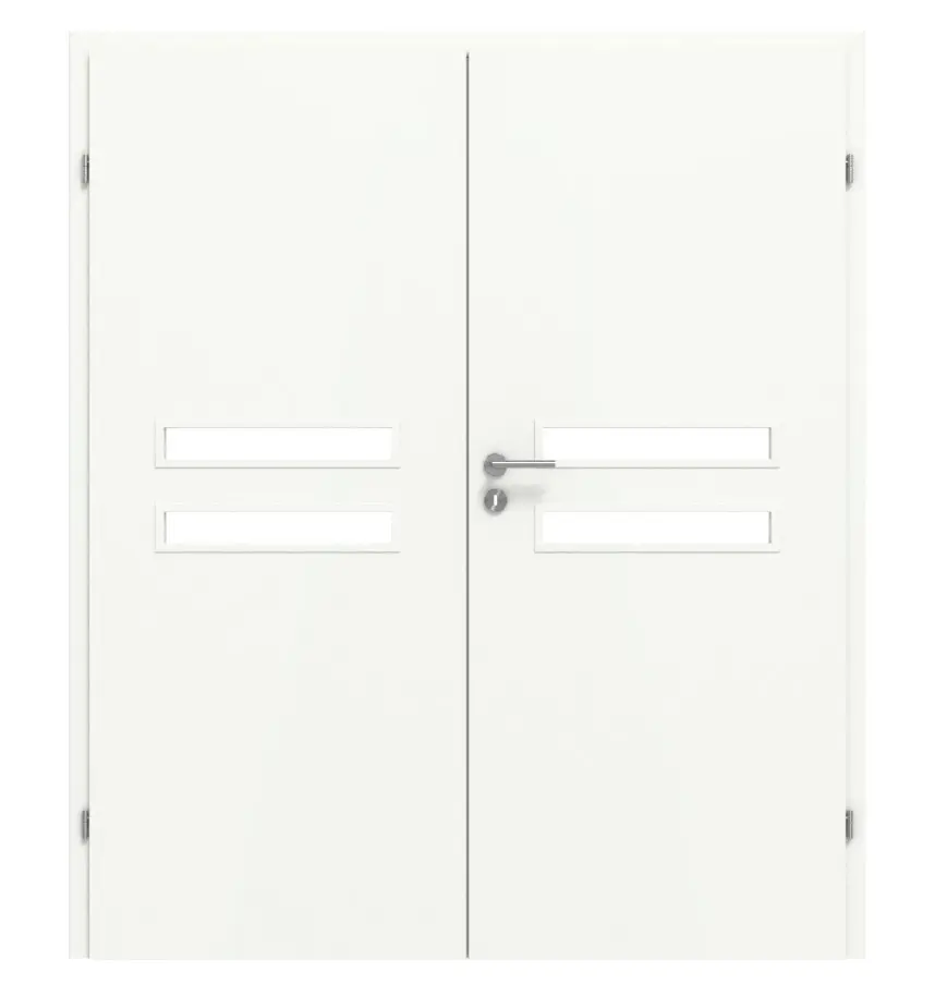 CLASSEN drzwi dwuskrzydłowe Century M2 biały Primo z przeszkleniem z ościeżnicą