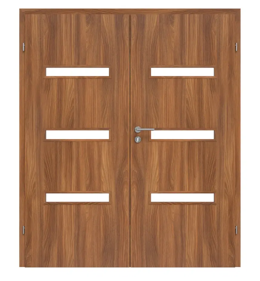 CLASSEN drzwi dwuskrzydłowe Century M3 akacja ST Primo z przeszkleniem i ościeżnicą
