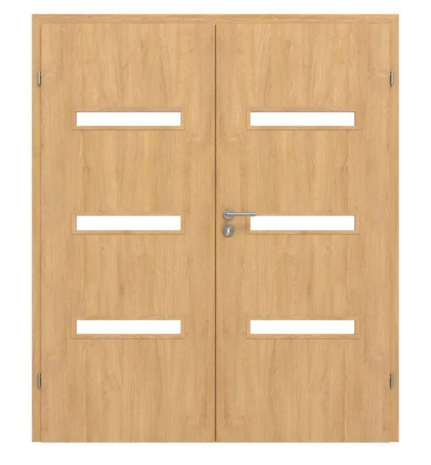 CLASSEN drzwi 2-skrzydłowe Century M3 dąb olejowane 3D Look z przeszkleniem w zestawie z ościeżnicą