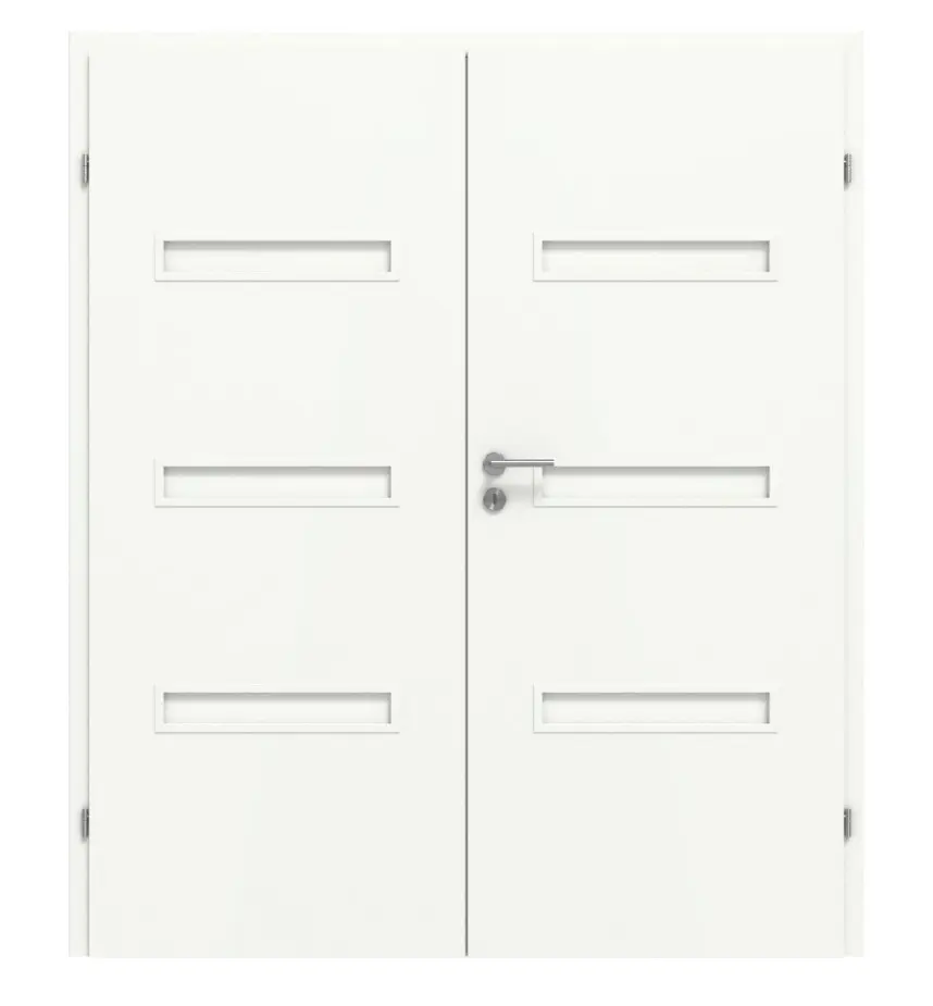 CLASSEN drzwi dwuskrzydłowe Century M5 biały Primo w zestawie z ościeżnicą