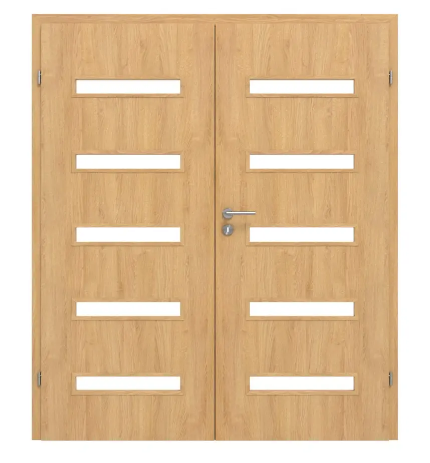 CLASSEN drzwi 2-skrzydłowe Century M7 dąb olejowane 3D Look z przeszkleniem w zestawie z ościeżnicą