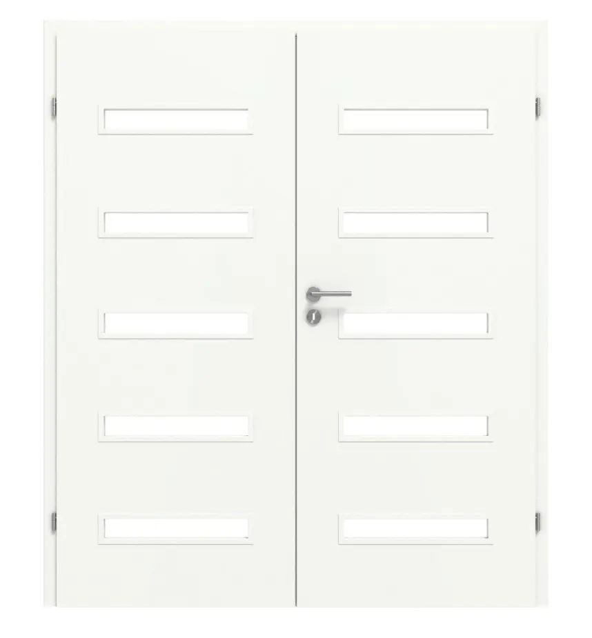 CLASSEN drzwi dwuskrzydłowe Century M7 biały Primo z przeszkleniem z ościeżnicą