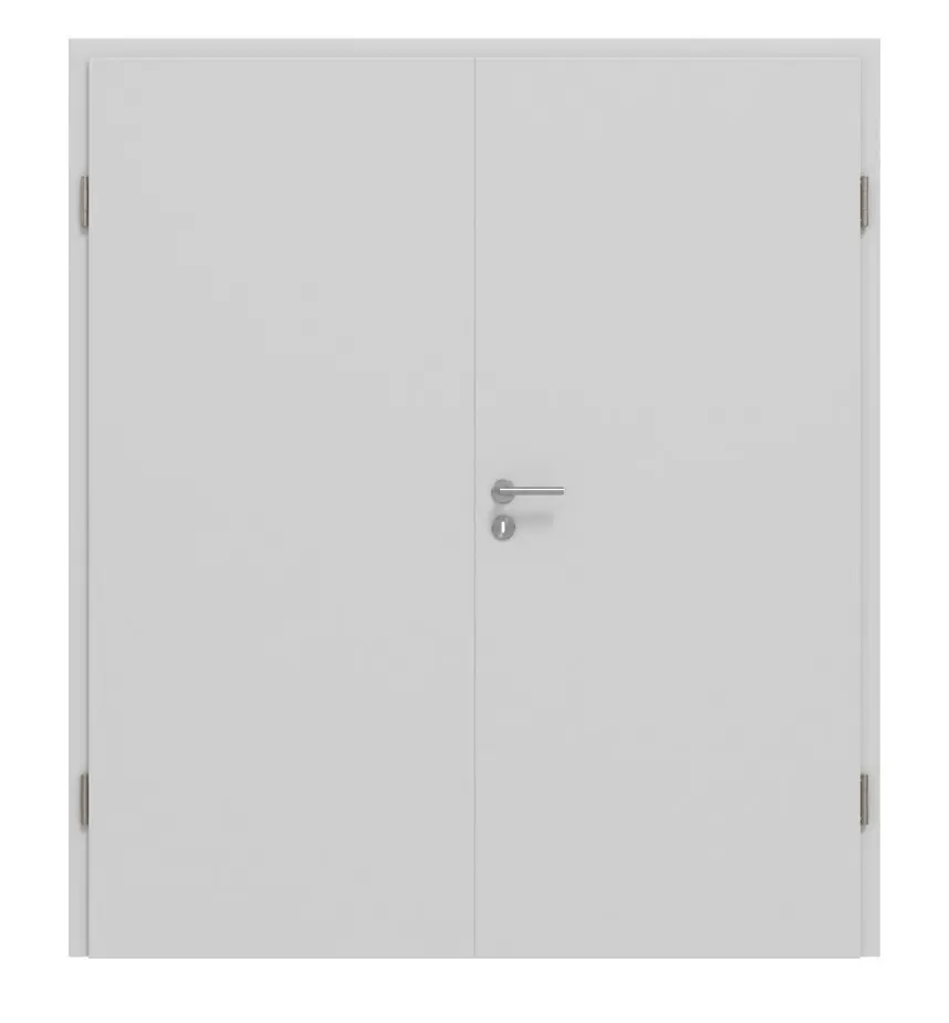 JELD-WEN Podwójne drzwi Classic Nickelgrau podobne do RAL 7047 Lakier Expert z ościeżnicą