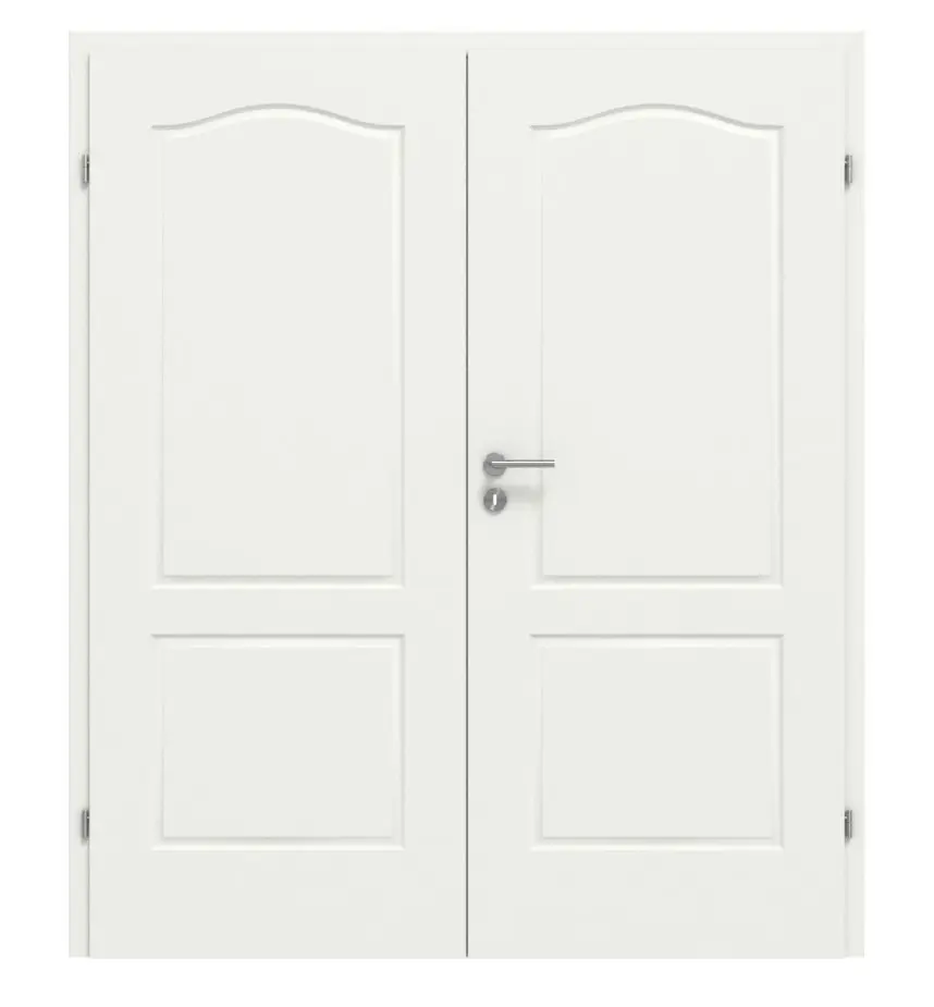 CLASSEN drzwi dwuskrzydłowe klasyczne RAL 9003 biały lakier z ościeżnicą PL-Norm