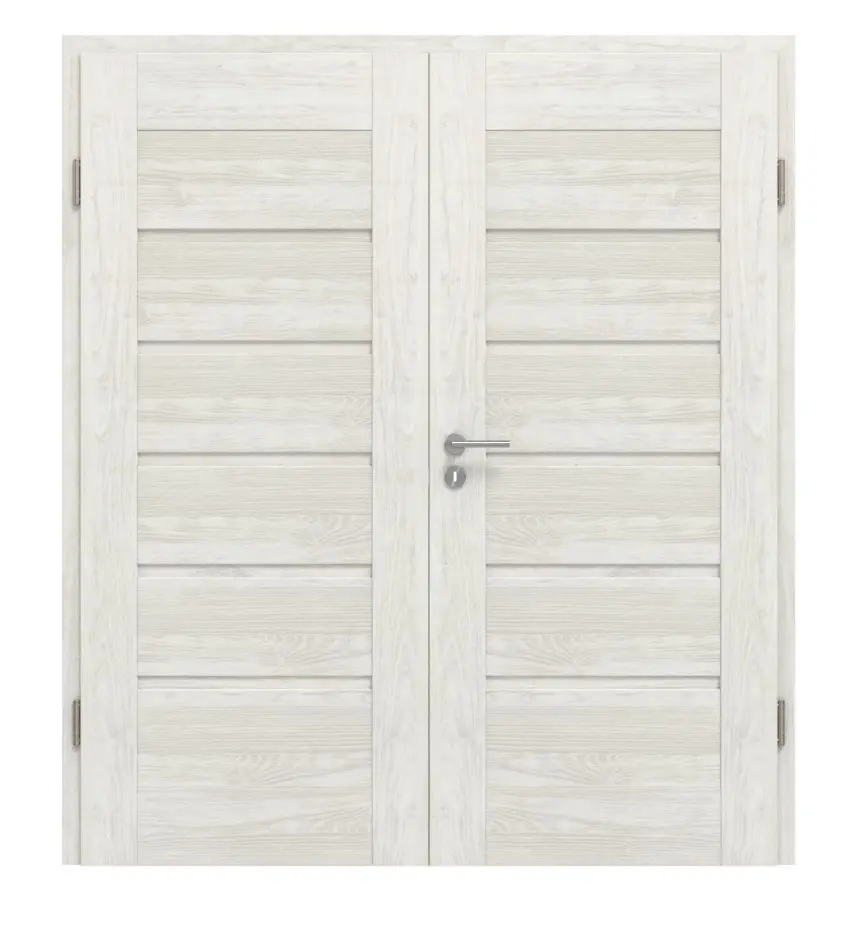 Widok frontowy Clif 5.1 jesion norweski drzwi dwuskrzydłowe wraz z ościeżnicą - Classen