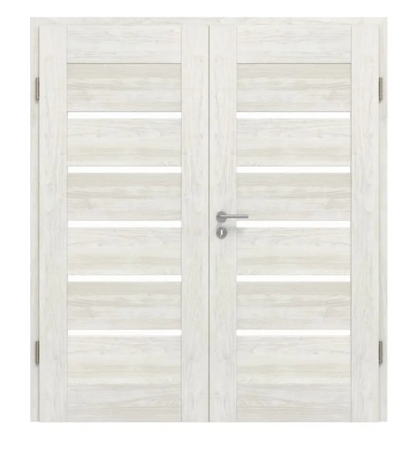 Widok frontowy Clif 5.2 jesion norweski drzwi dwuskrzydłowe z ościeżnicą - Classen