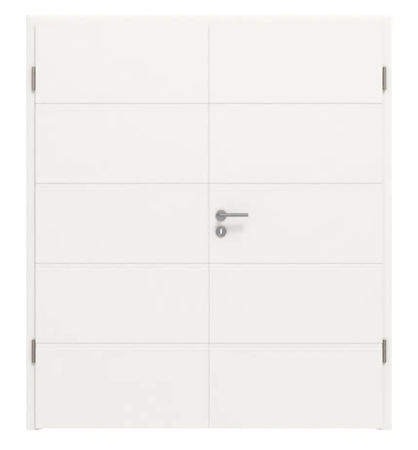 Drzwi dwuskrzydłowe Cofi 03 Premium biały lakier RAL 9016 z ościeżnicą