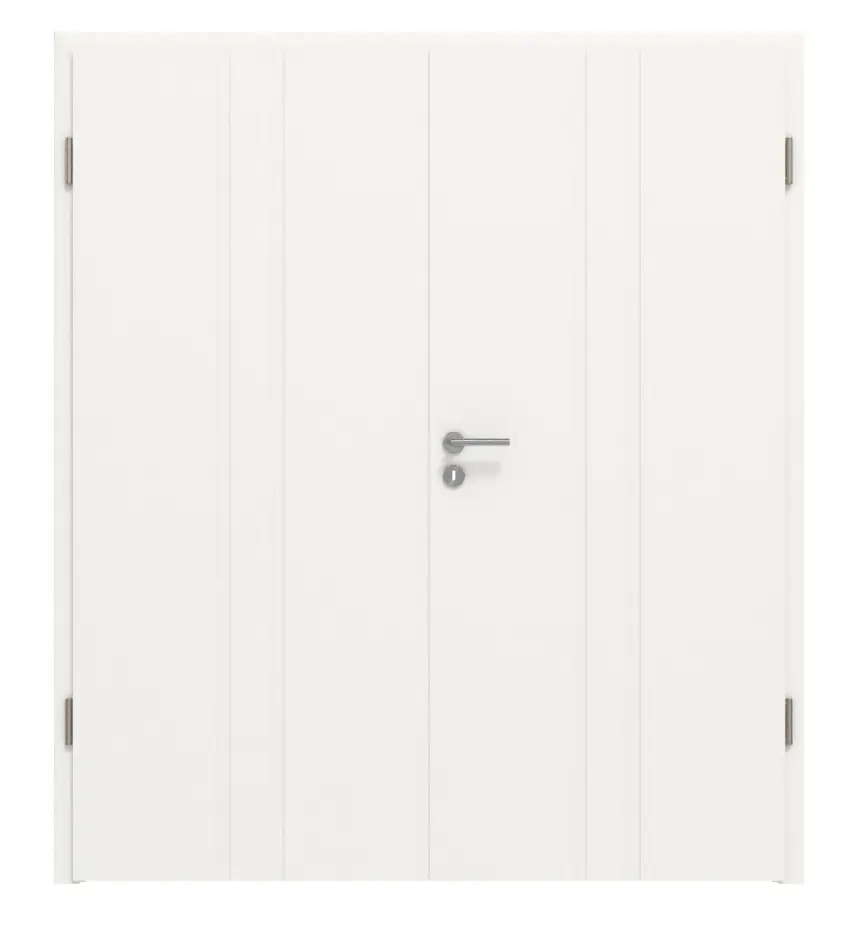 Drzwi dwuskrzydłowe Cofi 05 Premium biały lakier RAL 9016 z ościeżnicą