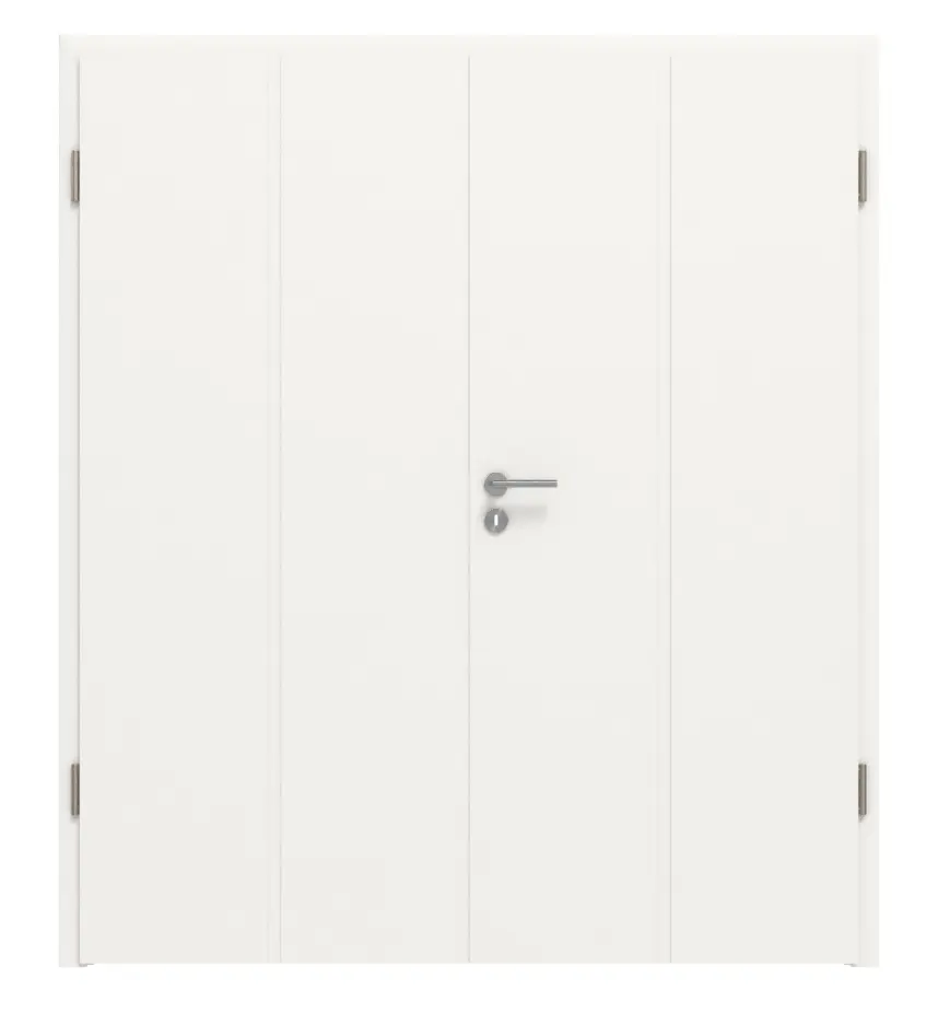 Drzwi dwuskrzydłowe Cofi 13 Premium biały lakier RAL 9016 z ościeżnicą