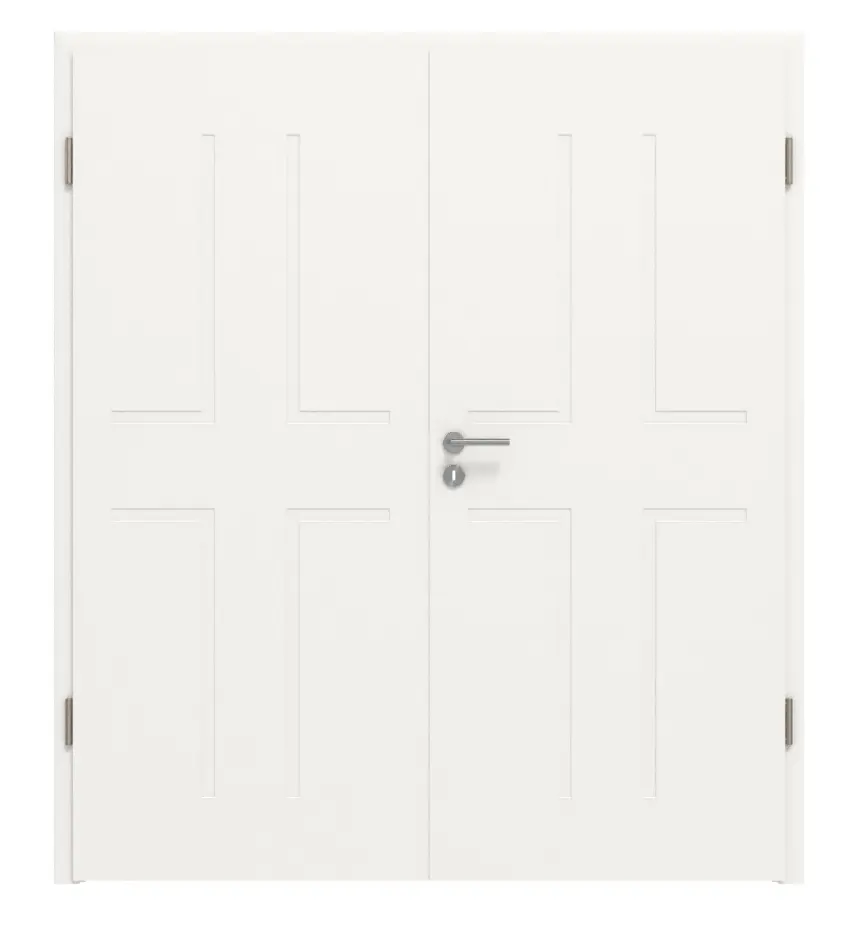 Drzwi dwuskrzydłowe Cofi 15 Premium biały lakier RAL 9016 z ościeżnicą