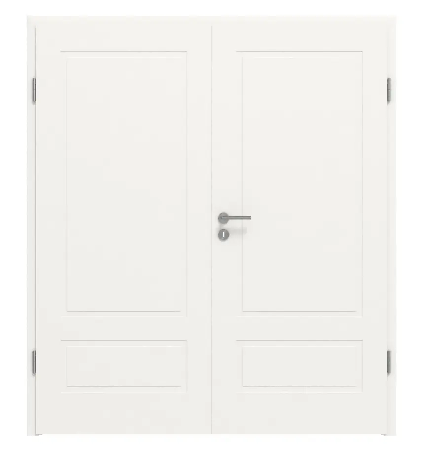 Drzwi dwuskrzydłowe Cofi 21 Premium biały lakier RAL 9016 z ościeżnicą