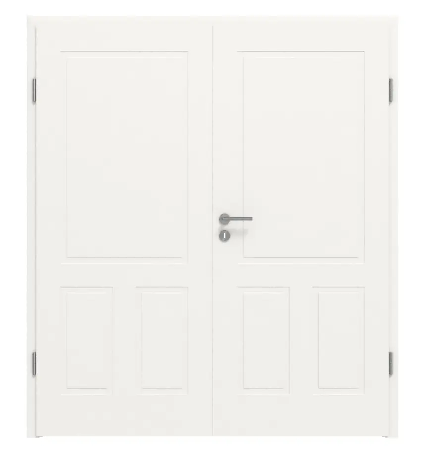Drzwi dwuskrzydłowe Cofi 30 Premium biały lakier RAL 9016 z ościeżnicą