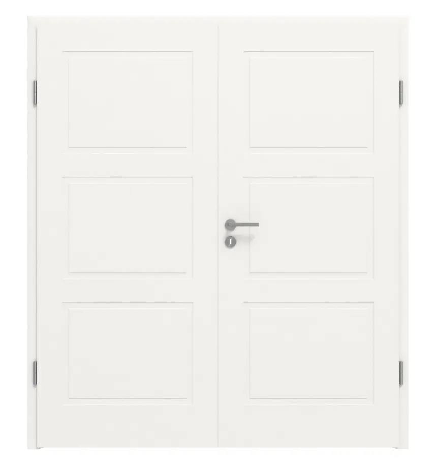 Drzwi dwuskrzydłowe Cofi 35 Premium biały lakier RAL 9016 z ościeżnicą