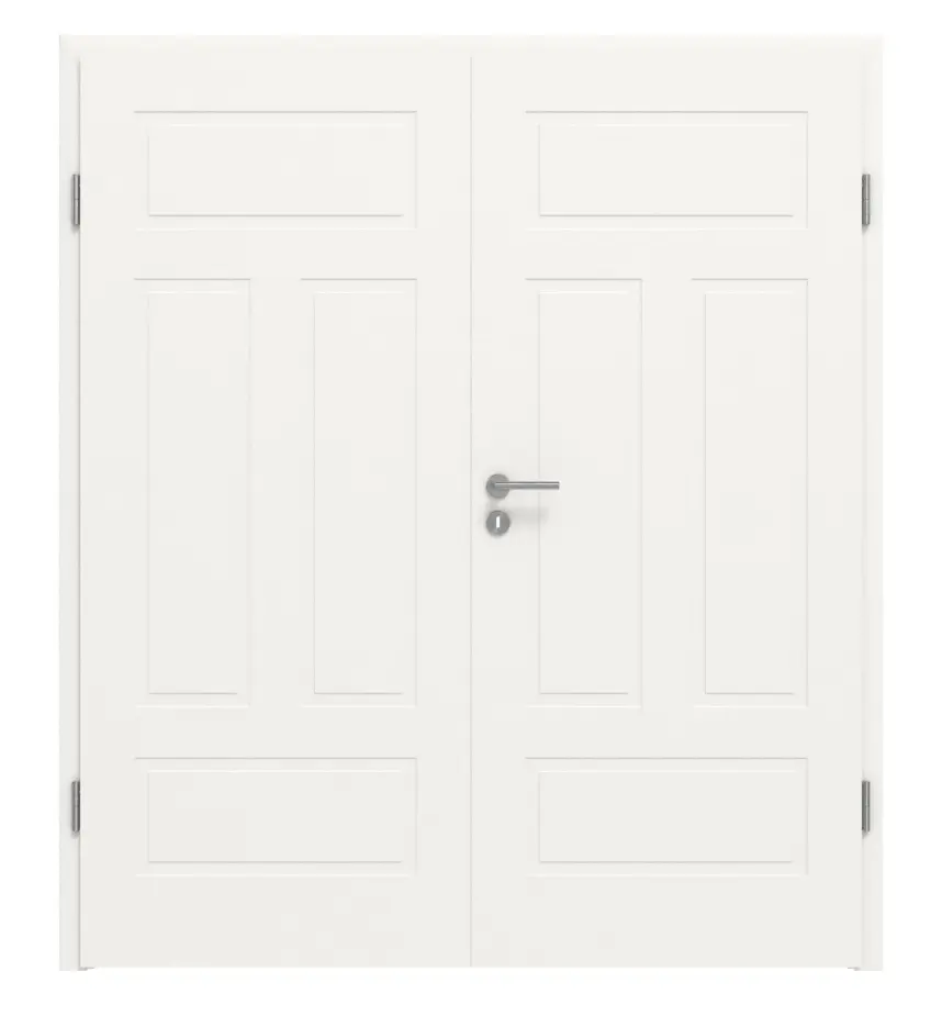 Drzwi dwuskrzydłowe Cofi 41 Premium biały lakier RAL 9016 z ościeżnicą