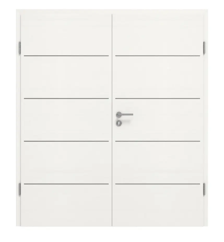 GARANT Drzwi dwuskrzydłowe Corona 730 Quer Authentic Bianco CePaL z ościeżnicą