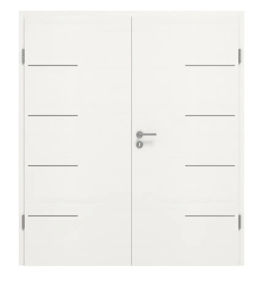GARANT Drzwi dwuskrzydłowe Corona 734 Quer Authentic Bianco CePaL z ościeżnicą