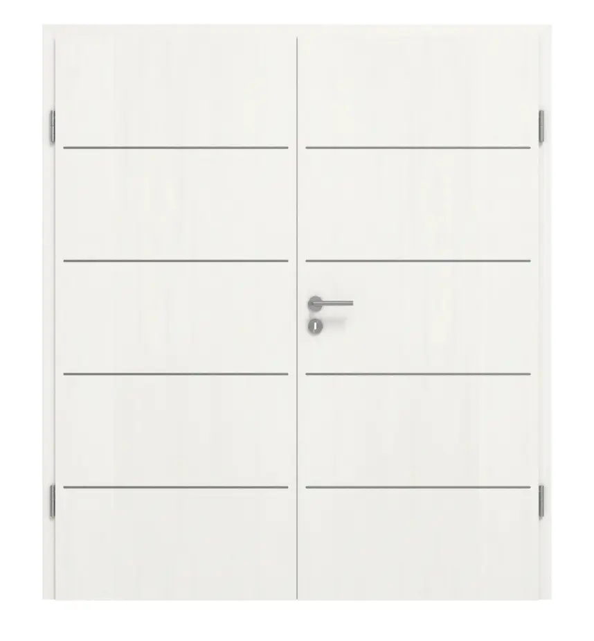 Frontansicht von GARANT Doppelflügeltür Corona 830 Authentic Bianco CePaL mit Zarge