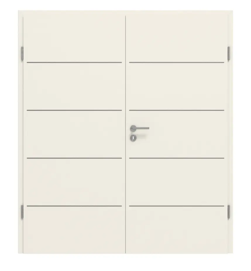 GARANT Drzwi dwuskrzydłowe Corona 830 z białym lakierem 9010 CePaL z ościeżnicą