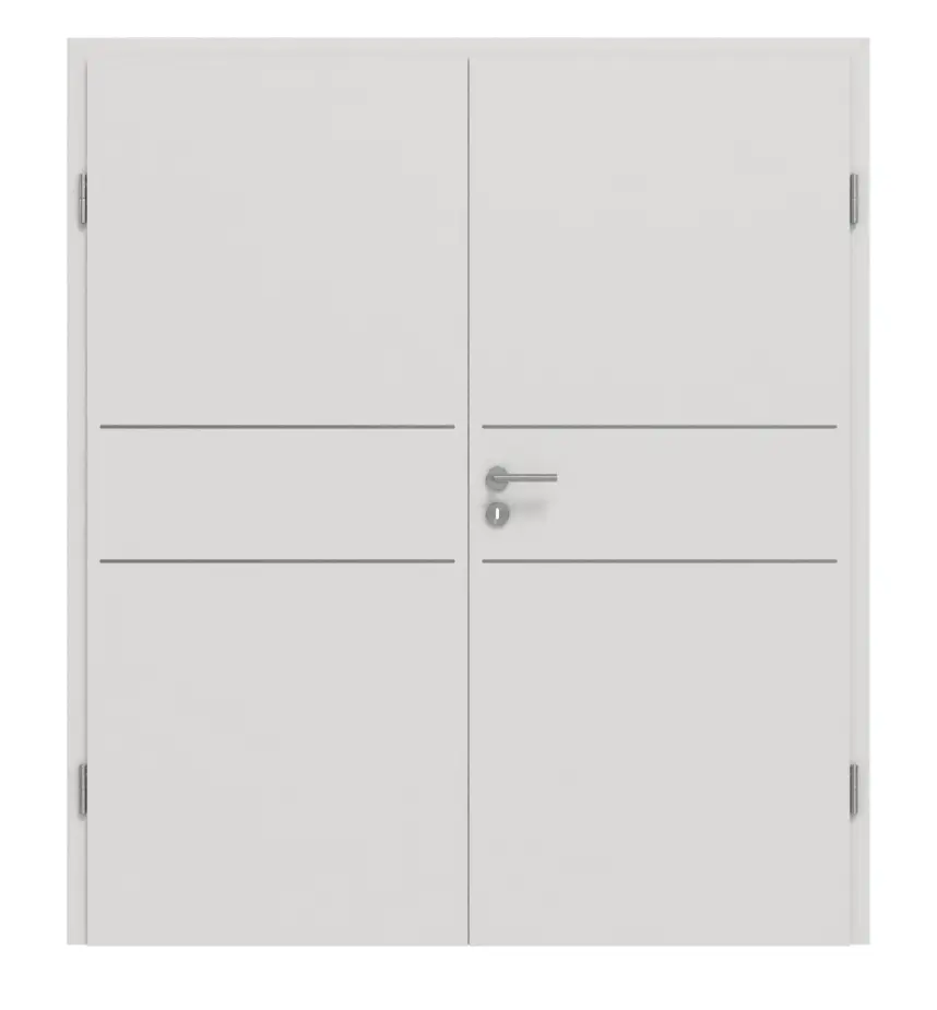 GARANT drzwi dwuskrzydłowe Corona 832 Silver Grey CePaL z ościeżnicą