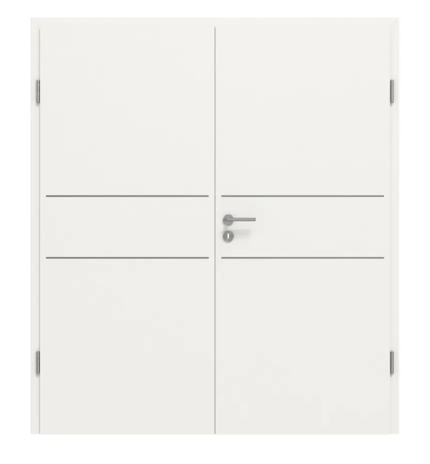 GARANT Drzwi dwuskrzydłowe Corona 832 biały lakier 9016 CePaL z ościeżnicą