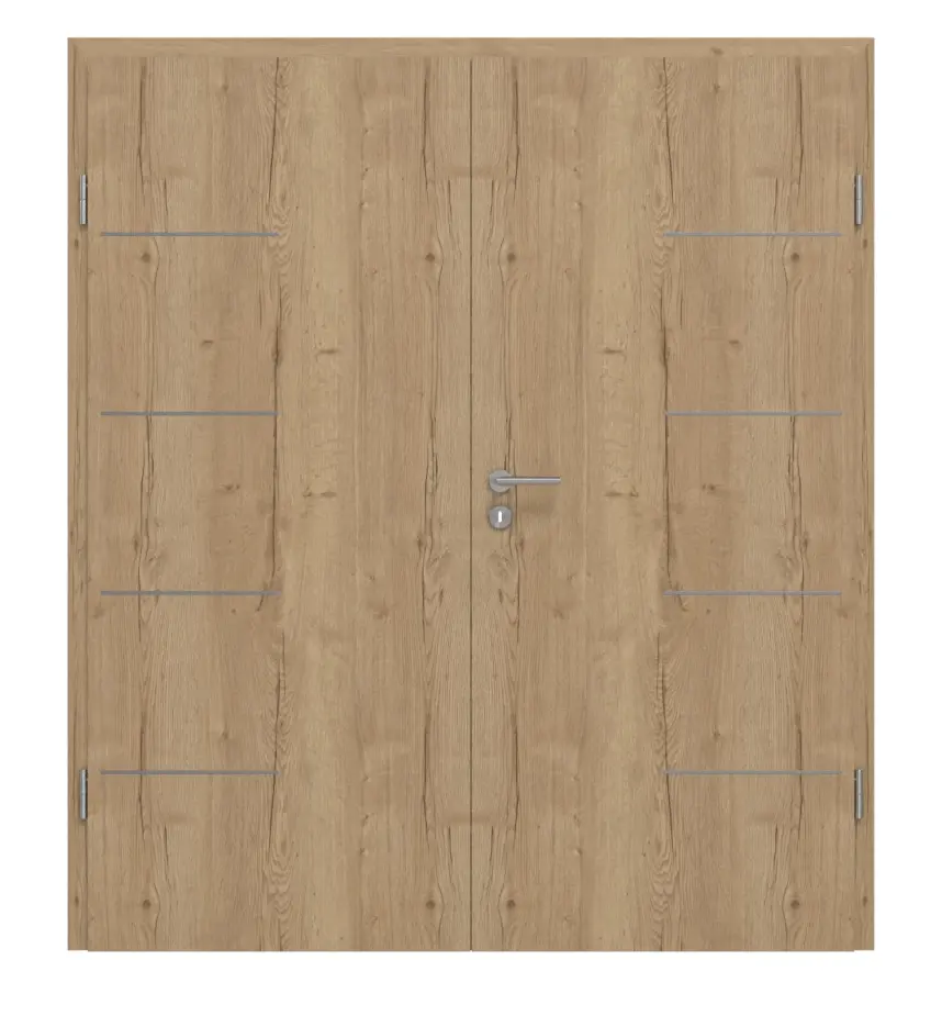 Garant drzwi dwuskrzydłowe Corona 834 Authentic dąb szczelinowy CePaL z ościeżnicą