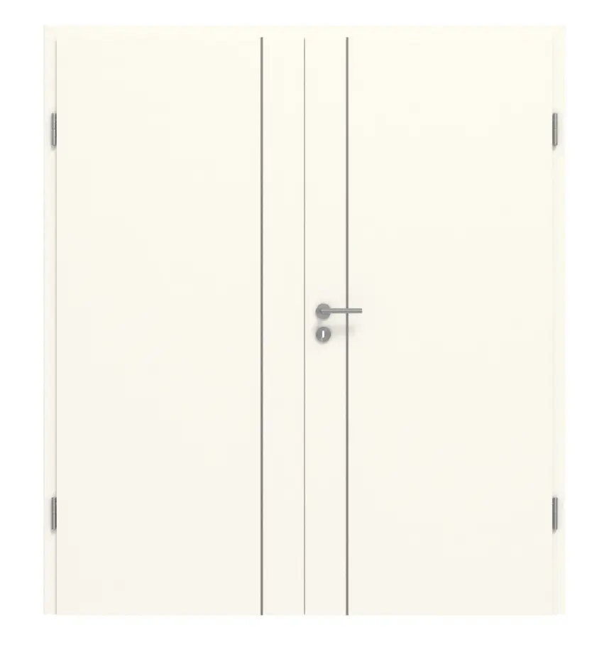 GARANT Drzwi dwuskrzydłowe Corona 850 Pearl White CePaL z ościeżnicą