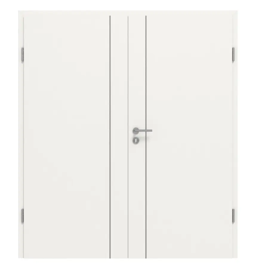 GARANT Drzwi dwuskrzydłowe Corona 850 biały lakier 9016 CePaL z ościeżnicą