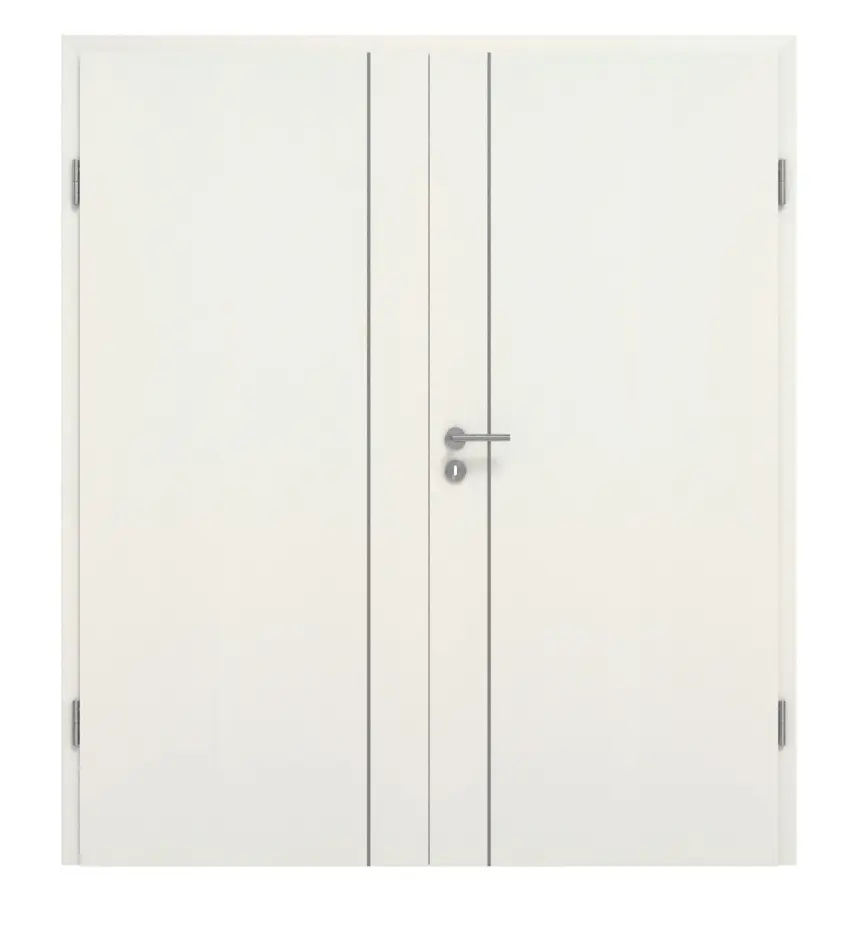 GARANT Drzwi dwuskrzydłowe Corona 850 biel Struktura Premium CePaL z ościeżnicą