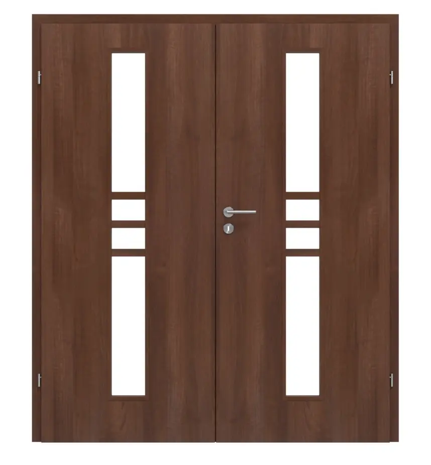 CLASSEN drzwi dwuskrzydłowe Demeter M1 orzech Primo z przeszkleniem i ościeżnicą