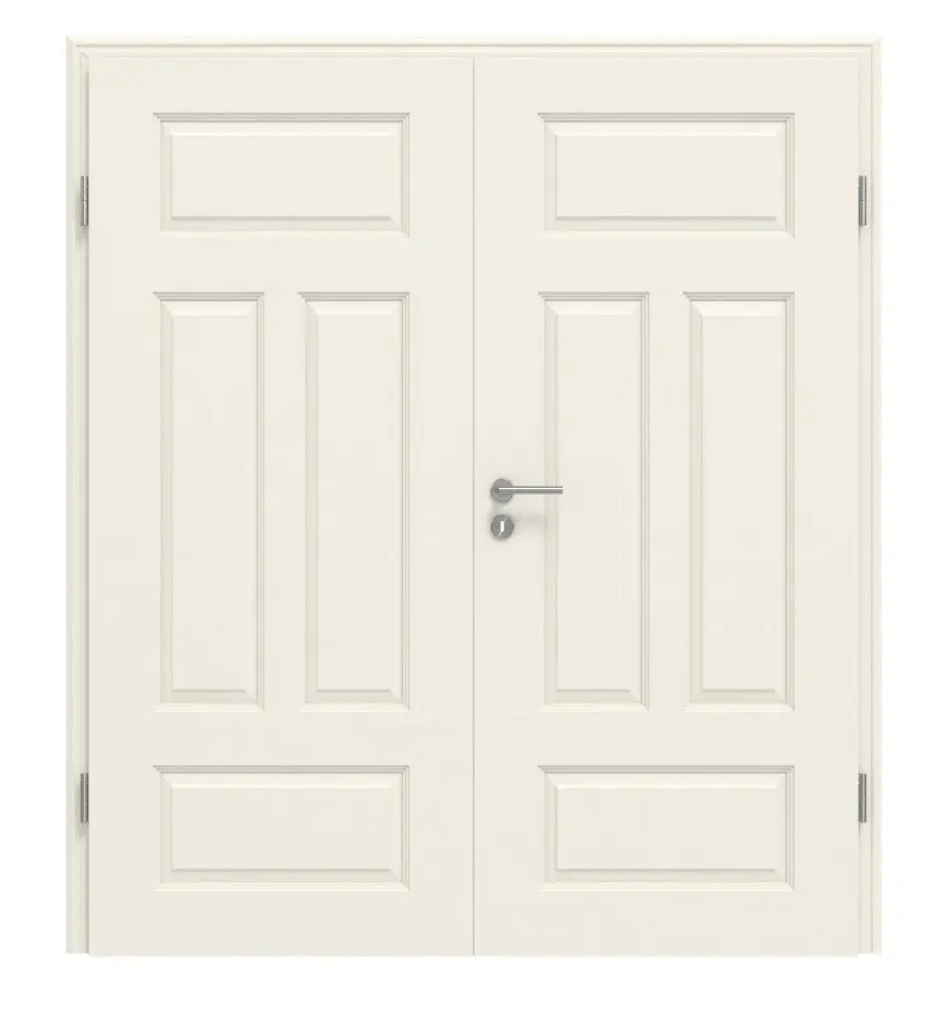 LEBO drzwi dwuskrzydłowe Formelle 41 biały lakier z ościeżnicą