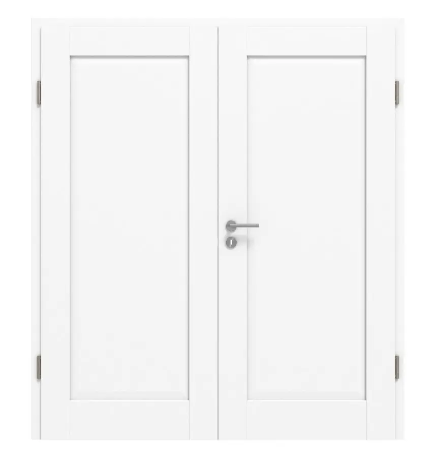 CLASSEN drzwi dwuskrzydłowe rama 5.5 biel uni folia dekoracyjna z ościeżnicą