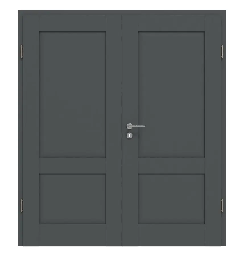 CLASSEN drzwi dwuskrzydłowe rama 5.9 Uni Grafit folia dekoracyjna w tym ościeżnica