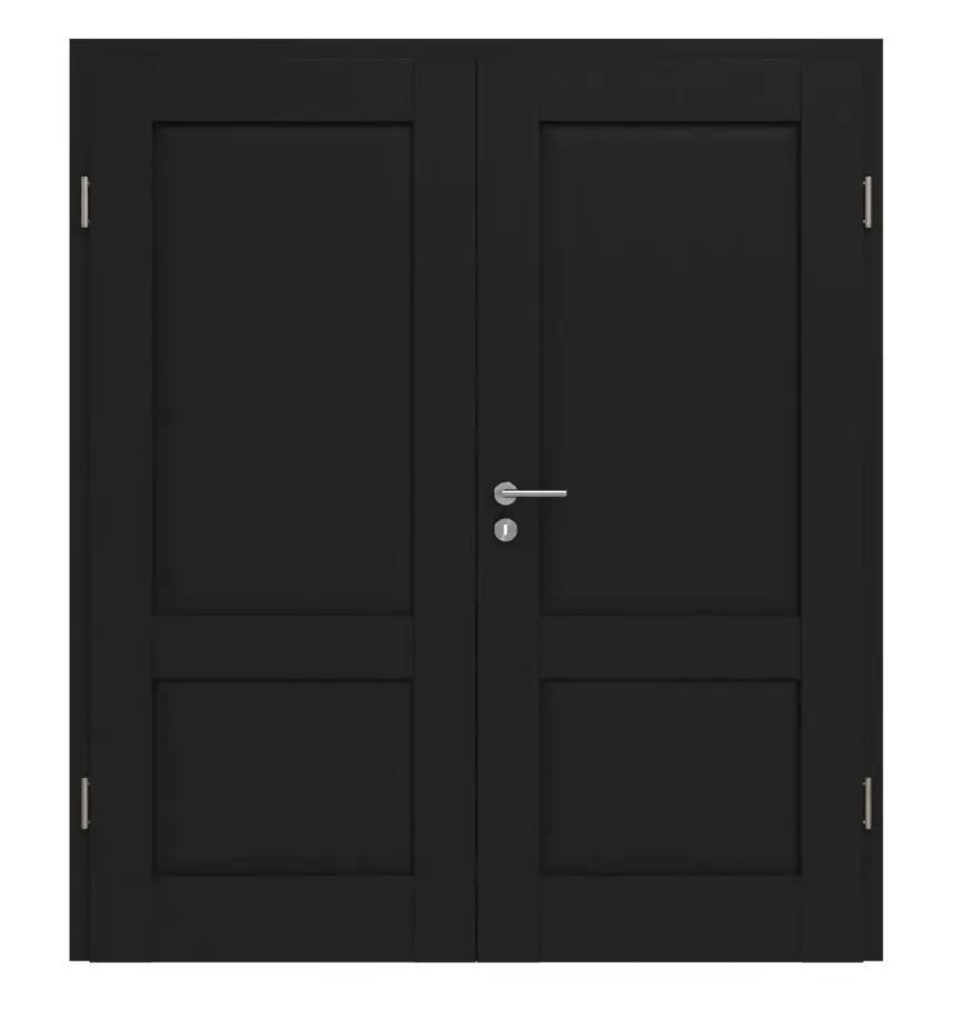 CLASSEN drzwi dwuskrzydłowe rama 5.9 Uni czarny folia dekoracyjna z ościeżnicą