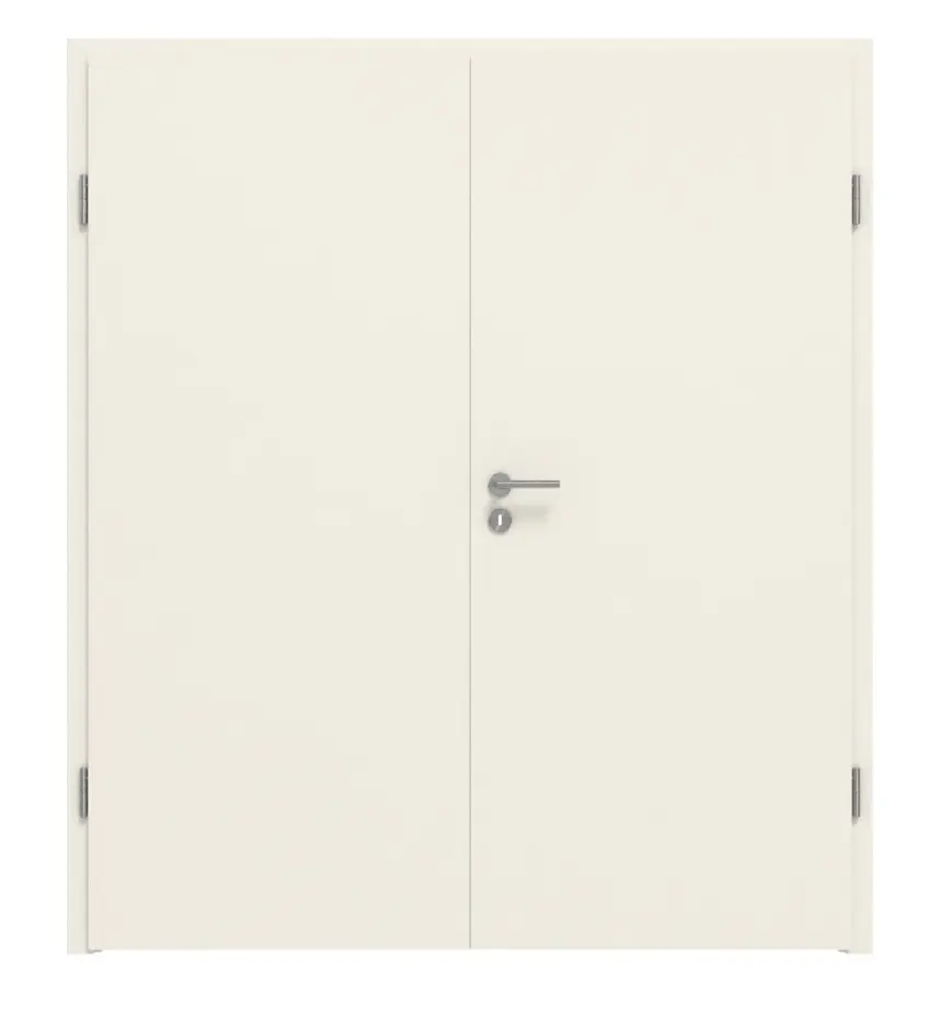 Widok frontowy drzwi dwuskrzydłowych biel uni A 242 PortaLit z ościeżnicą - Westag